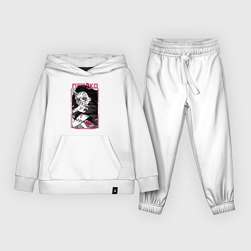 Детский костюм Клинок, рассекающий демонов, Незуко / Белый – фото 1