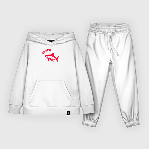 Детский костюм Акула-красный силуэт / Белый – фото 1