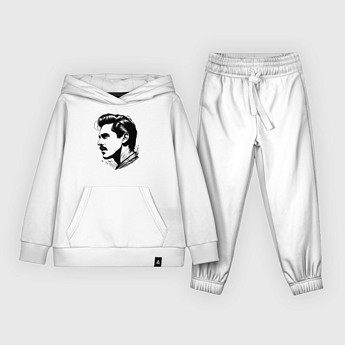 Детский костюм Фредди Меркьюри в профиль / Белый – фото 1