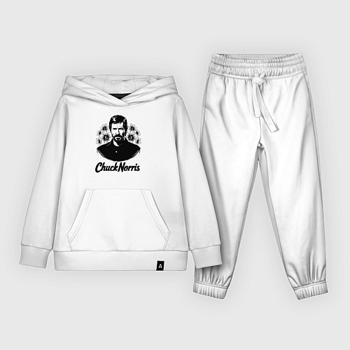 Детский костюм Чак Норрис в цветах / Белый – фото 1