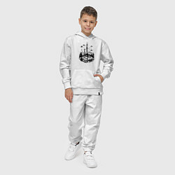 Костюм хлопковый детский Нефтяная вышка в горах, цвет: белый — фото 2