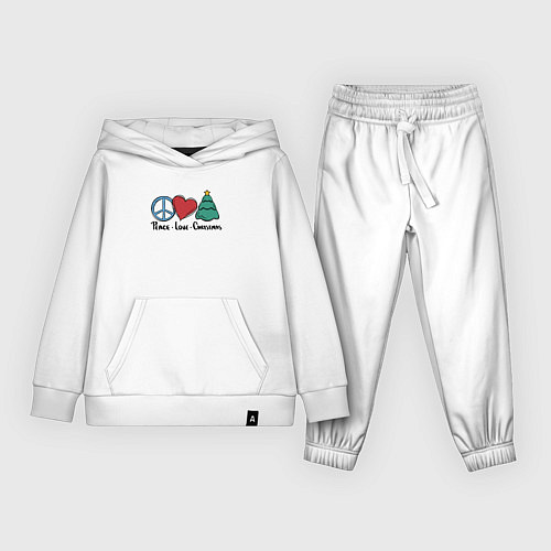 Детский костюм Мир, любовь, Рождество / Белый – фото 1