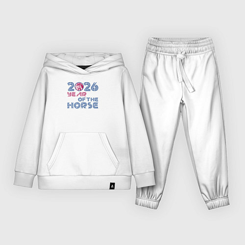 Детский костюм 2026 год красной огненной лошади / Белый – фото 1