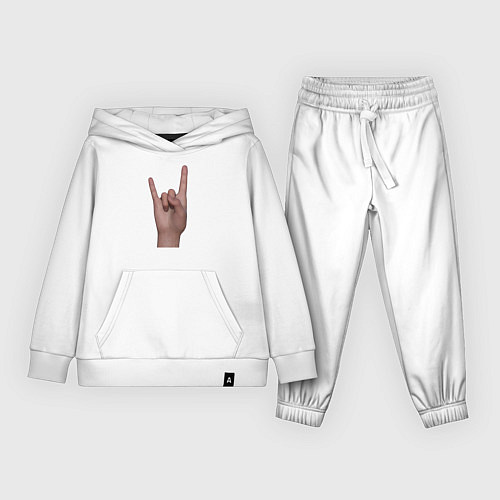 Детский костюм Жест коза правой рукой / Белый – фото 1