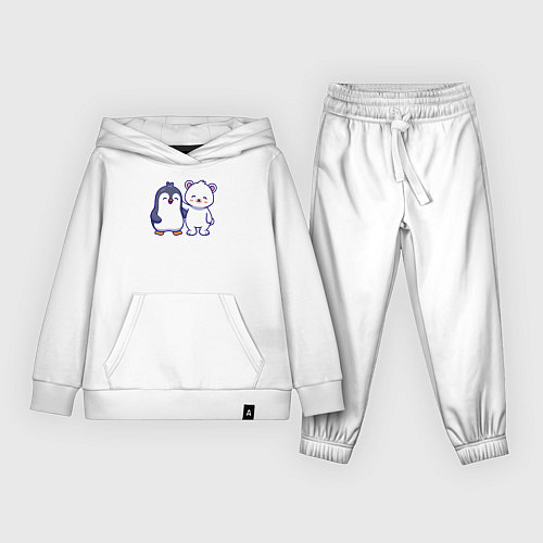 Детский костюм Пингвин и белый медведь / Белый – фото 1