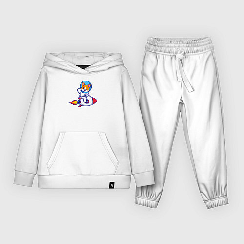 Детский костюм Собачка на ракете / Белый – фото 1