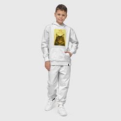 Костюм хлопковый детский Yo - Im Maine Coon, цвет: белый — фото 2