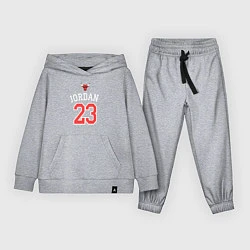 Костюм хлопковый детский Jordan 23, цвет: меланж