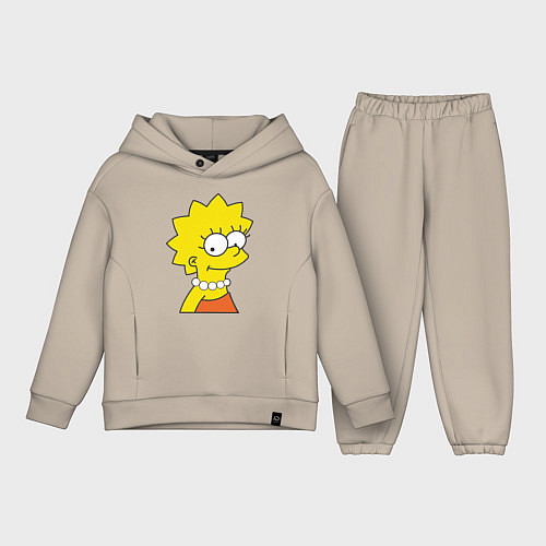 Детский костюм оверсайз Lisa Simpson / Миндальный – фото 1