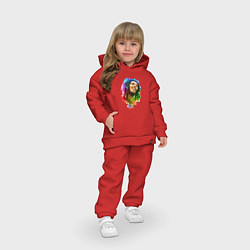 Детский костюм оверсайз Улыбающийся Боб Марли, цвет: красный — фото 2