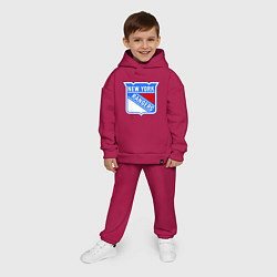 Детский костюм оверсайз New York Rangers, цвет: маджента — фото 2