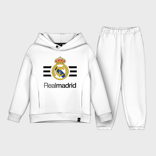 Детский костюм оверсайз Real Madrid Lines / Белый – фото 1