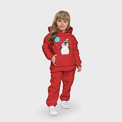 Детский костюм оверсайз Пингвин с шариком, цвет: красный — фото 2