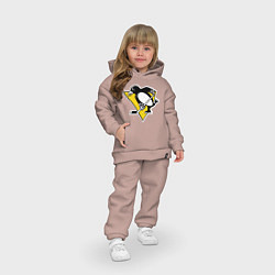 Детский костюм оверсайз Pittsburgh Penguins, цвет: пыльно-розовый — фото 2