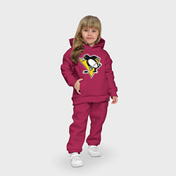 Детский костюм оверсайз Pittsburgh Penguins, цвет: маджента — фото 2