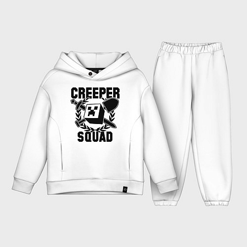 Детский костюм оверсайз Creeper Squad / Белый – фото 1