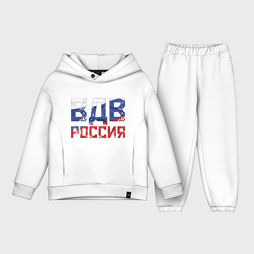 Детский костюм оверсайз ВДВ Россия / Белый – фото 1