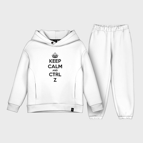 Детский костюм оверсайз Keep Calm & Ctrl + Z / Белый – фото 1