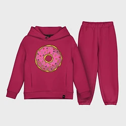 Детский костюм оверсайз Сладкий пончик, цвет: маджента