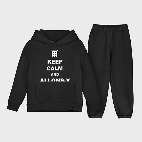 Детский костюм оверсайз Keep Calm & Allons-Y / Черный – фото 1