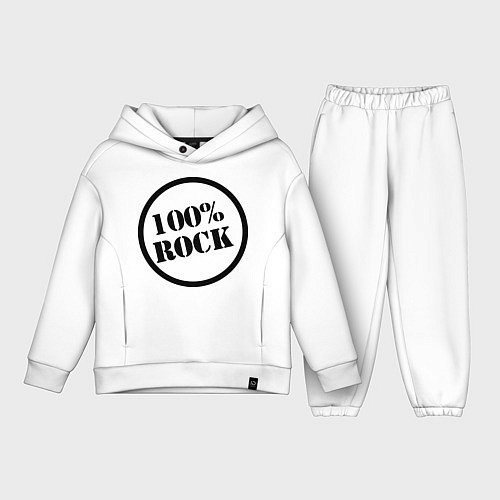Детский костюм оверсайз 100% Rock / Белый – фото 1