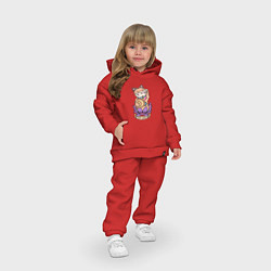 Детский костюм оверсайз Bitcoin: Stay Lucky, цвет: красный — фото 2