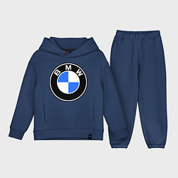 Детский костюм оверсайз Logo BMW, цвет: тёмно-синий