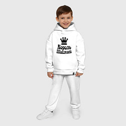 Детский костюм оверсайз Король шахмат, цвет: белый — фото 2