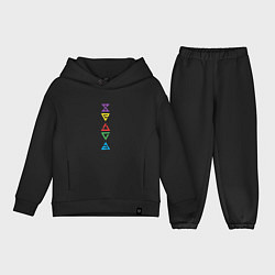 Детский костюм оверсайз Знаки ведьмака Colors, цвет: черный