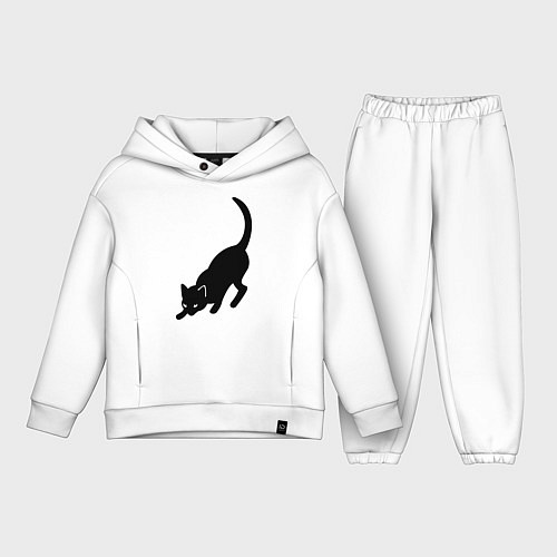 Детский костюм оверсайз ЧернаяБелая кошечка / Белый – фото 1
