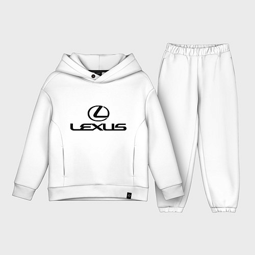 Детский костюм оверсайз Lexus logo / Белый – фото 1