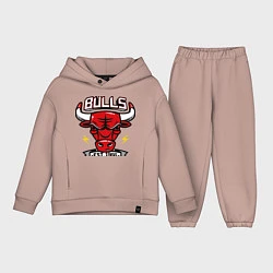 Детский костюм оверсайз Chicago Bulls est. 1966, цвет: пыльно-розовый