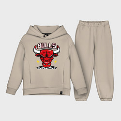 Детский костюм оверсайз Chicago Bulls est. 1966, цвет: миндальный