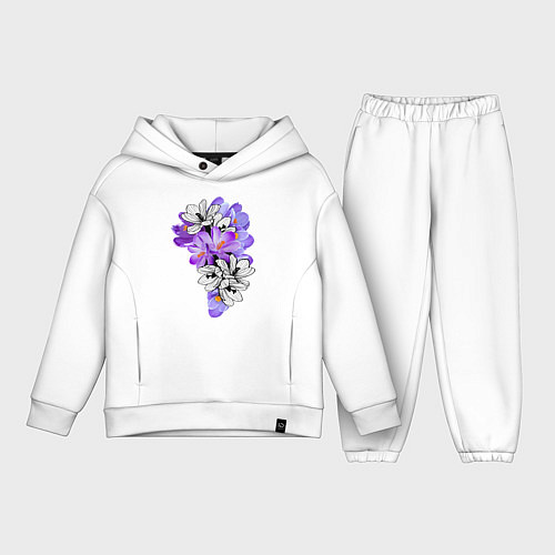 Детский костюм оверсайз Krokus Flower / Белый – фото 1