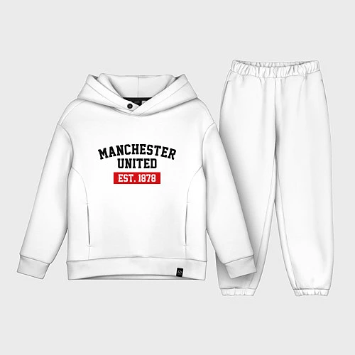 Детский костюм оверсайз FC Manchester United Est. 1878 / Белый – фото 1