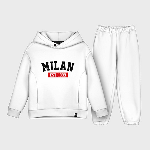 Детский костюм оверсайз FC Milan Est. 1899 / Белый – фото 1