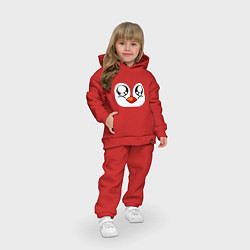 Детский костюм оверсайз Морда пингвина, цвет: красный — фото 2