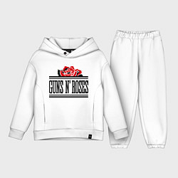 Детский костюм оверсайз Guns n Roses: rose, цвет: белый