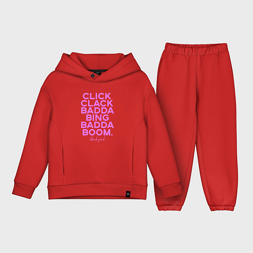 Детский костюм оверсайз Click Clack Black Pink / Красный – фото 1