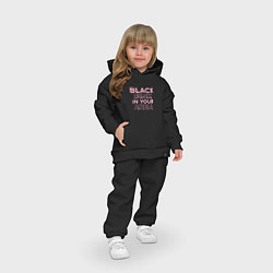 Детский костюм оверсайз Black Pink in youe area, цвет: черный — фото 2