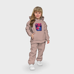 Детский костюм оверсайз Пришелец Босс, цвет: пыльно-розовый — фото 2
