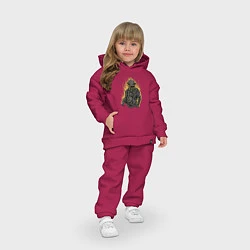 Детский костюм оверсайз Пылающий пожарный, цвет: маджента — фото 2
