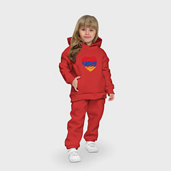 Детский костюм оверсайз Сердце Армении, цвет: красный — фото 2
