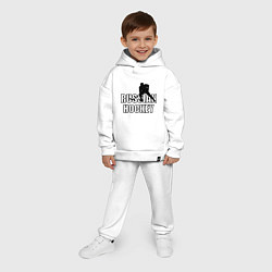 Детский костюм оверсайз Russian hockey, цвет: белый — фото 2