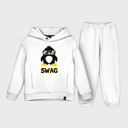 Детский костюм оверсайз SWAG Penguin / Белый – фото 1