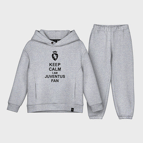 Детский костюм оверсайз Keep Calm & Juventus fan / Меланж – фото 1