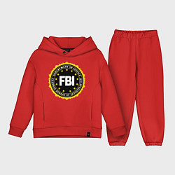 Детский костюм оверсайз FBI Departament, цвет: красный