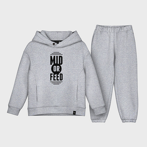 Детский костюм оверсайз Mid or feed / Меланж – фото 1