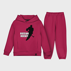 Детский костюм оверсайз Russian Red Hockey, цвет: маджента