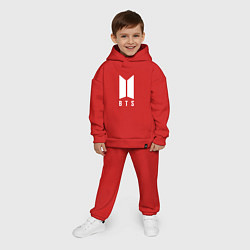Детский костюм оверсайз BTS V, цвет: красный — фото 2